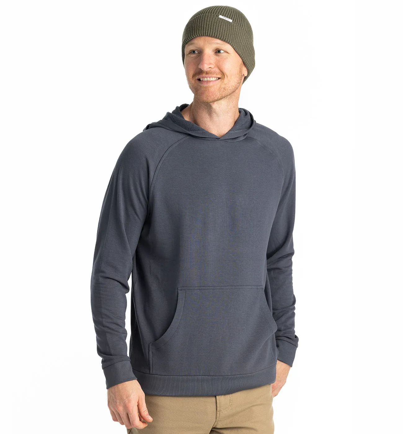 Bamboo Lightweight Fleece Hoodie, Color: Storm Cloud, Size: XL