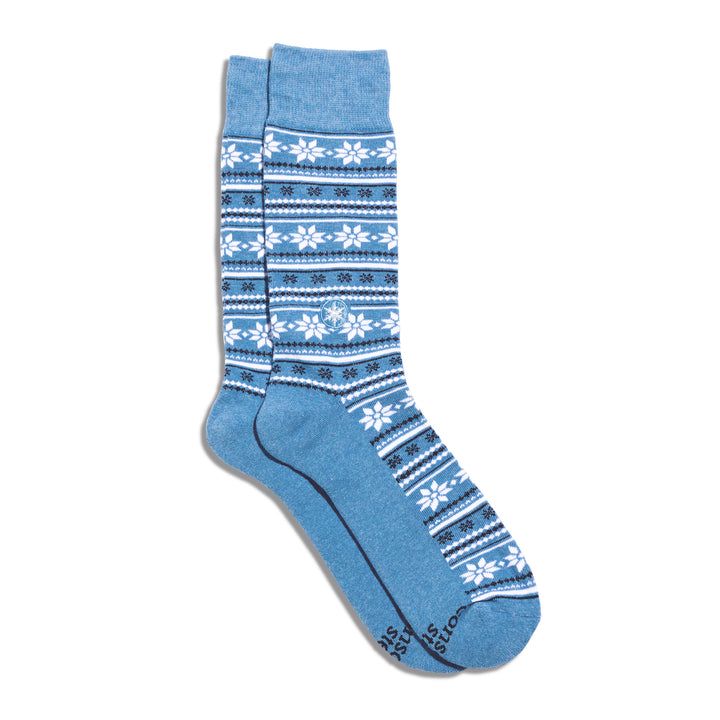 Socks that Give Water, Color: Blue Fair Isle
