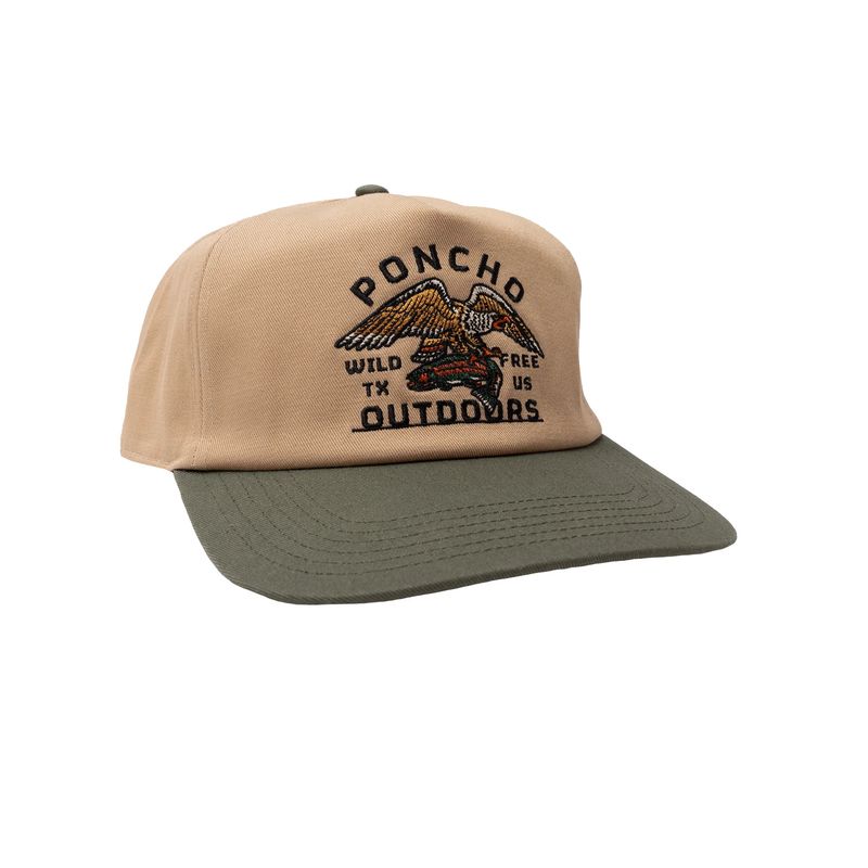 Poncho Eagle and Trout Hat