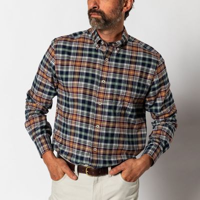 Eckard Plaid Cotton Flannel Sport Shirt