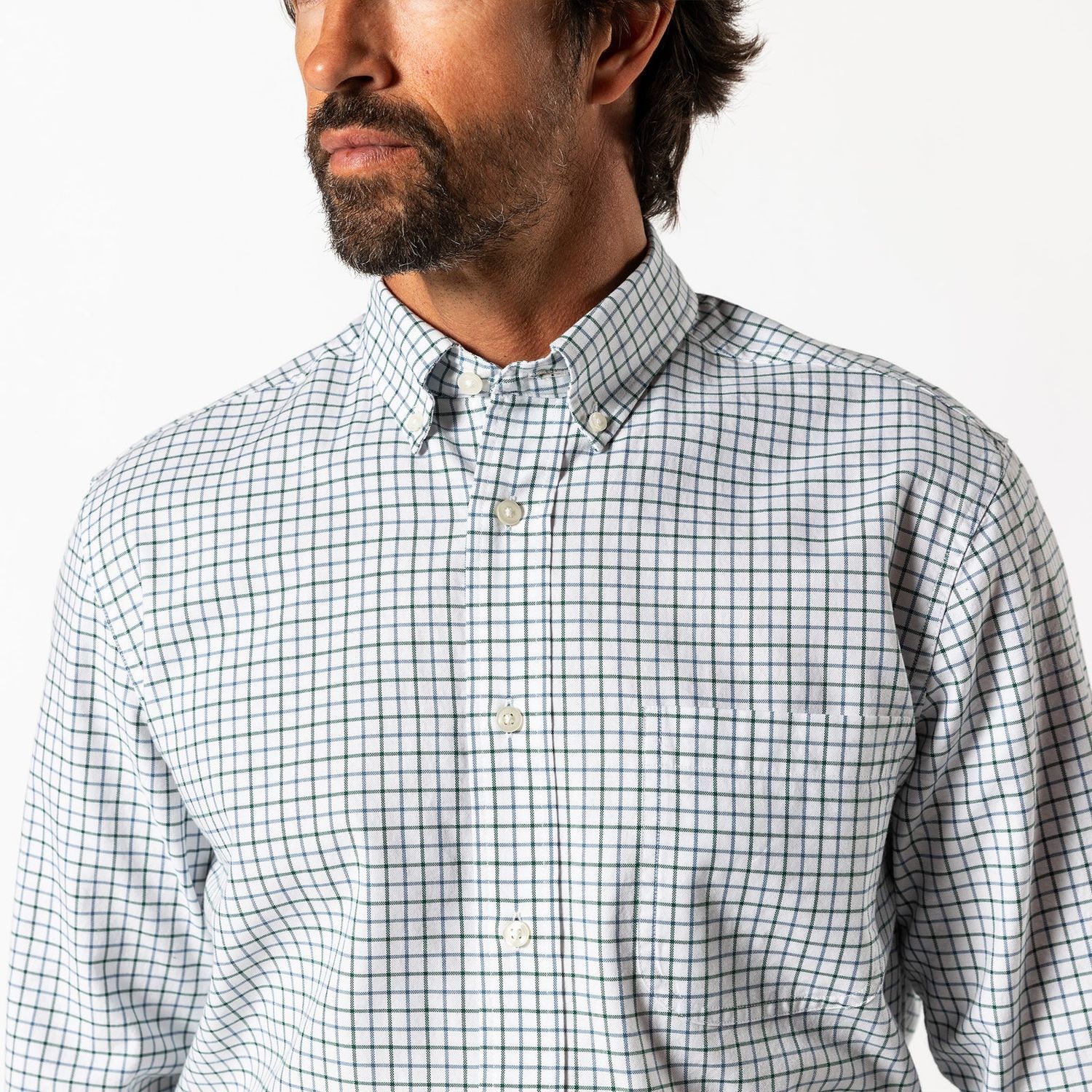 Kline Plaid LS Cotton Oxford Sport Shirt