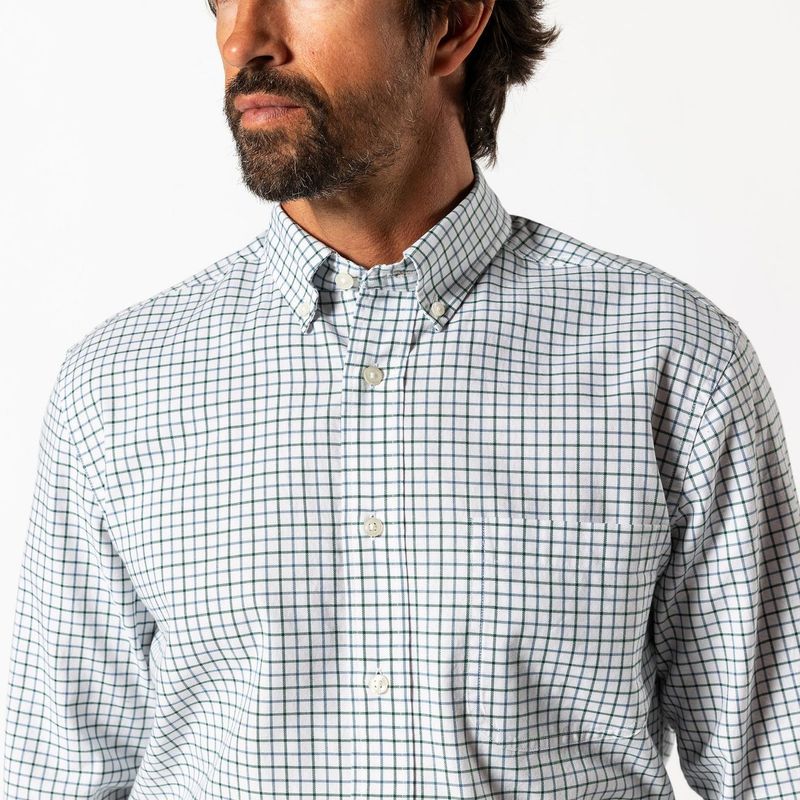 Kline Plaid LS Cotton Oxford Sport Shirt