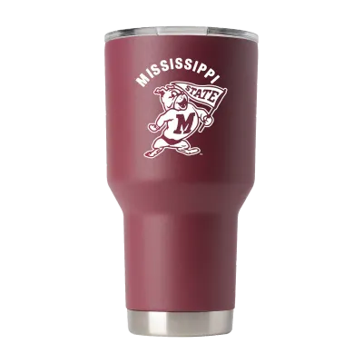 Mississippi State Bully w/Flag 30oz Tumbler