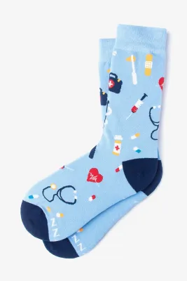 Whats Up Doc Socks Light Blue