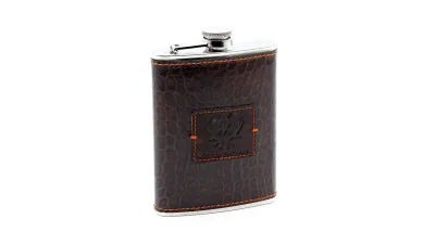 Lexington Flask Alligator Grain Chestnut