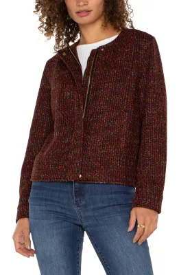 Collarless Zip Jacket