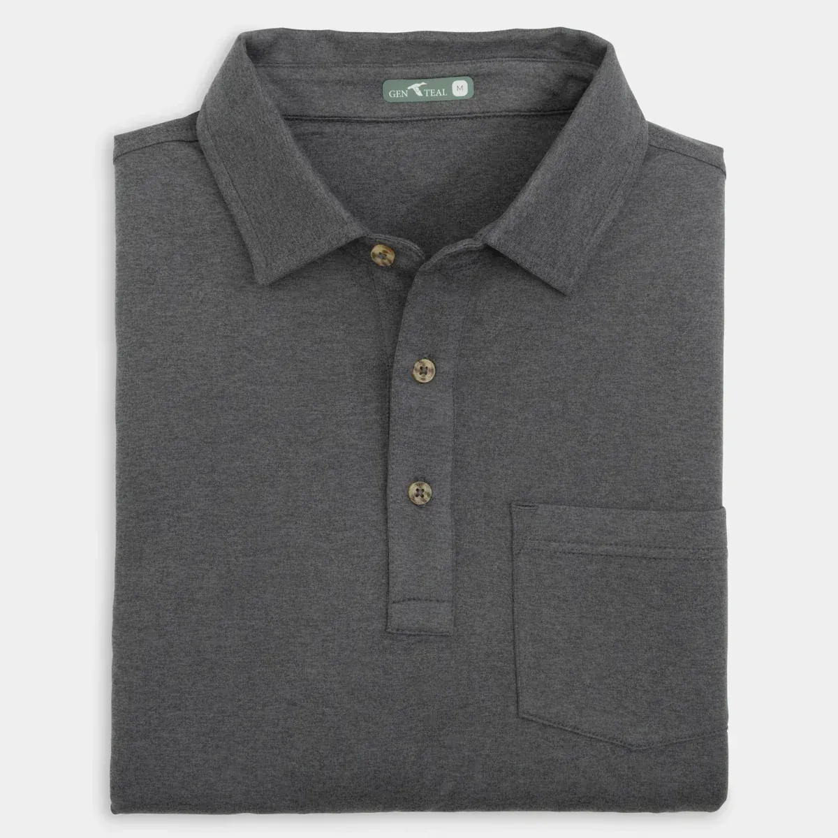 Wander Long Sleeve Polo, Color: Graphite, Size: S