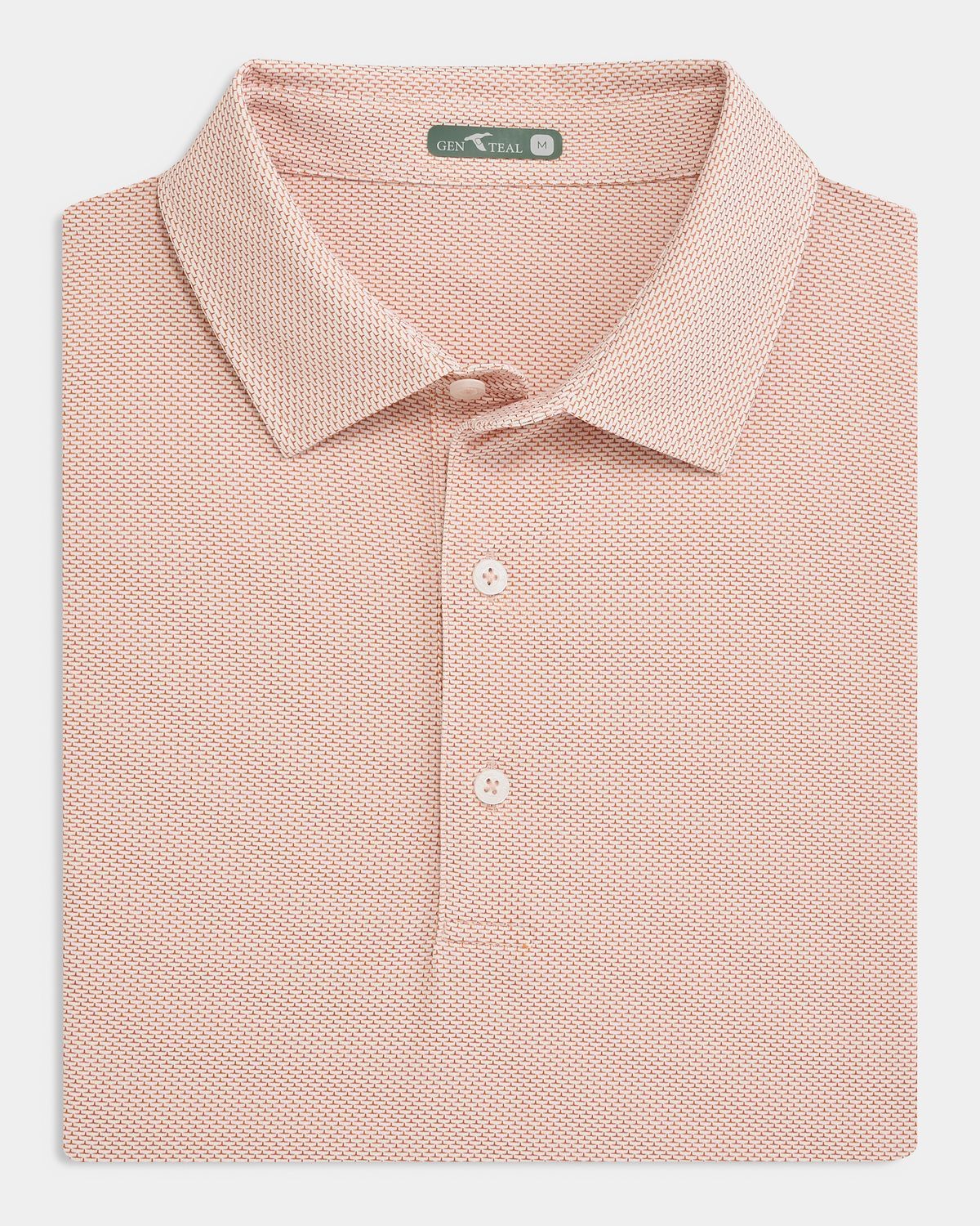 Brick Jacquard Polo, Color: Amber, Size: S