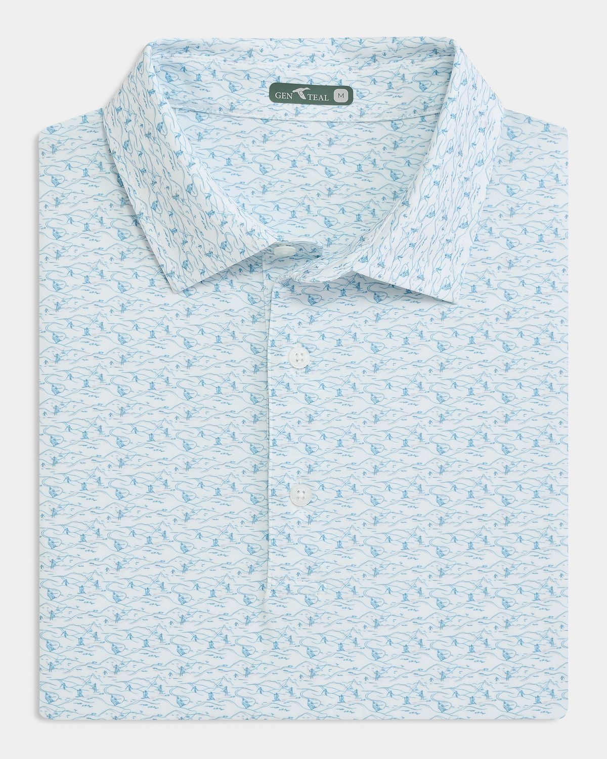 Downhill Delight Printed Printed Polo