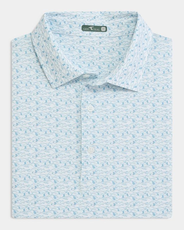 Downhill Delight Printed Printed Polo