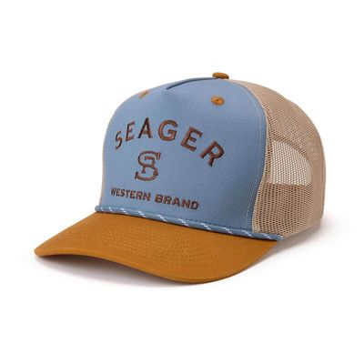 Branded Trucker Snapback  Blue/Tan