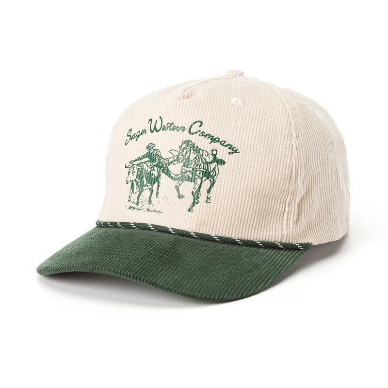 Los Rios Corduroy Snapback, Color: Cream / Green