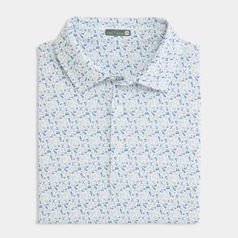 Caddie's Choice Printed Performance Polo