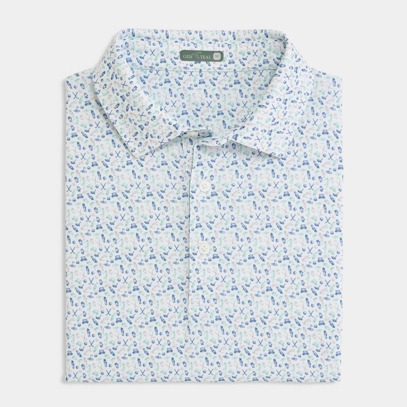 Caddie's Choice Printed Performance Polo