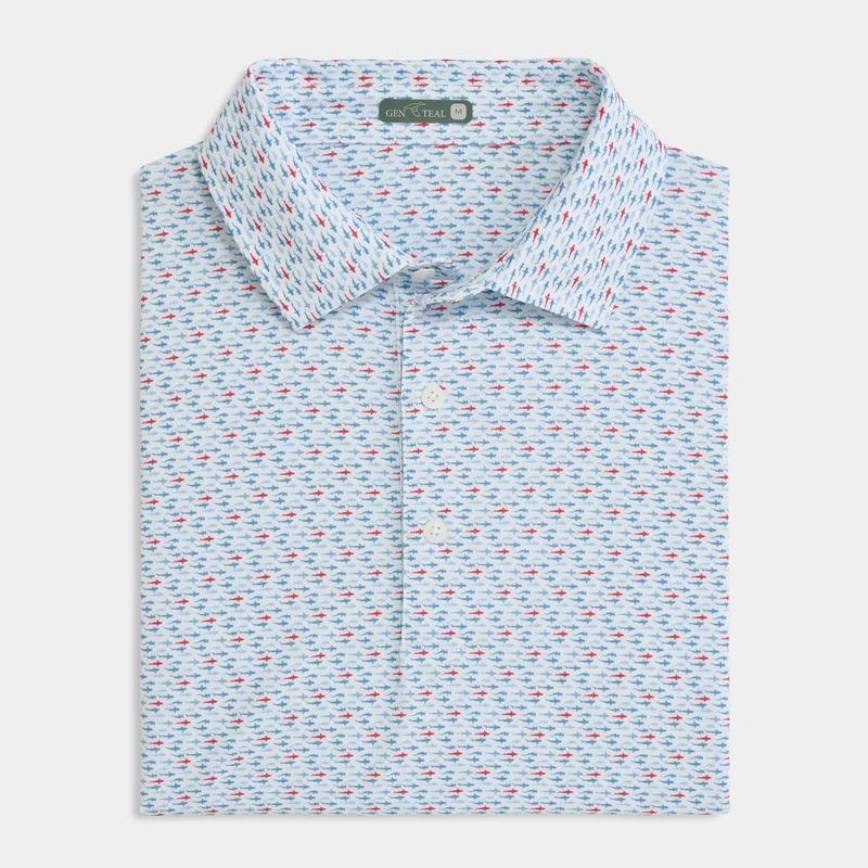 Fin Frenzy Printed Performance Polo 