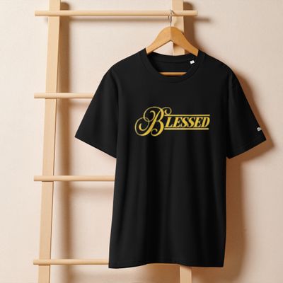 Unisex organic ribbed neck t-shirt
