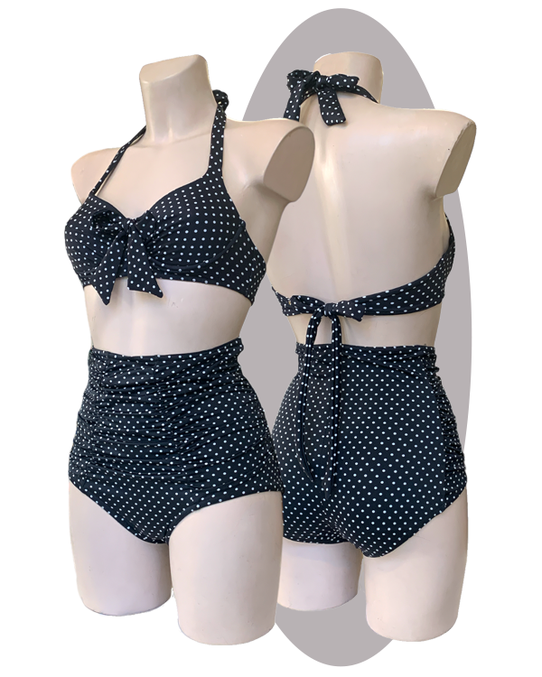 Bikini Tirza black &amp; white polkadots