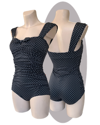 Bathing suit Helene, black polkadots