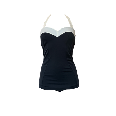 Bathing suit Suzy, black & ivory