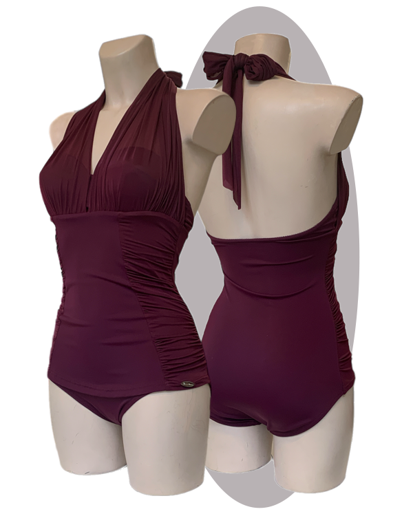 Bathing suit Marilyn, bordeaux