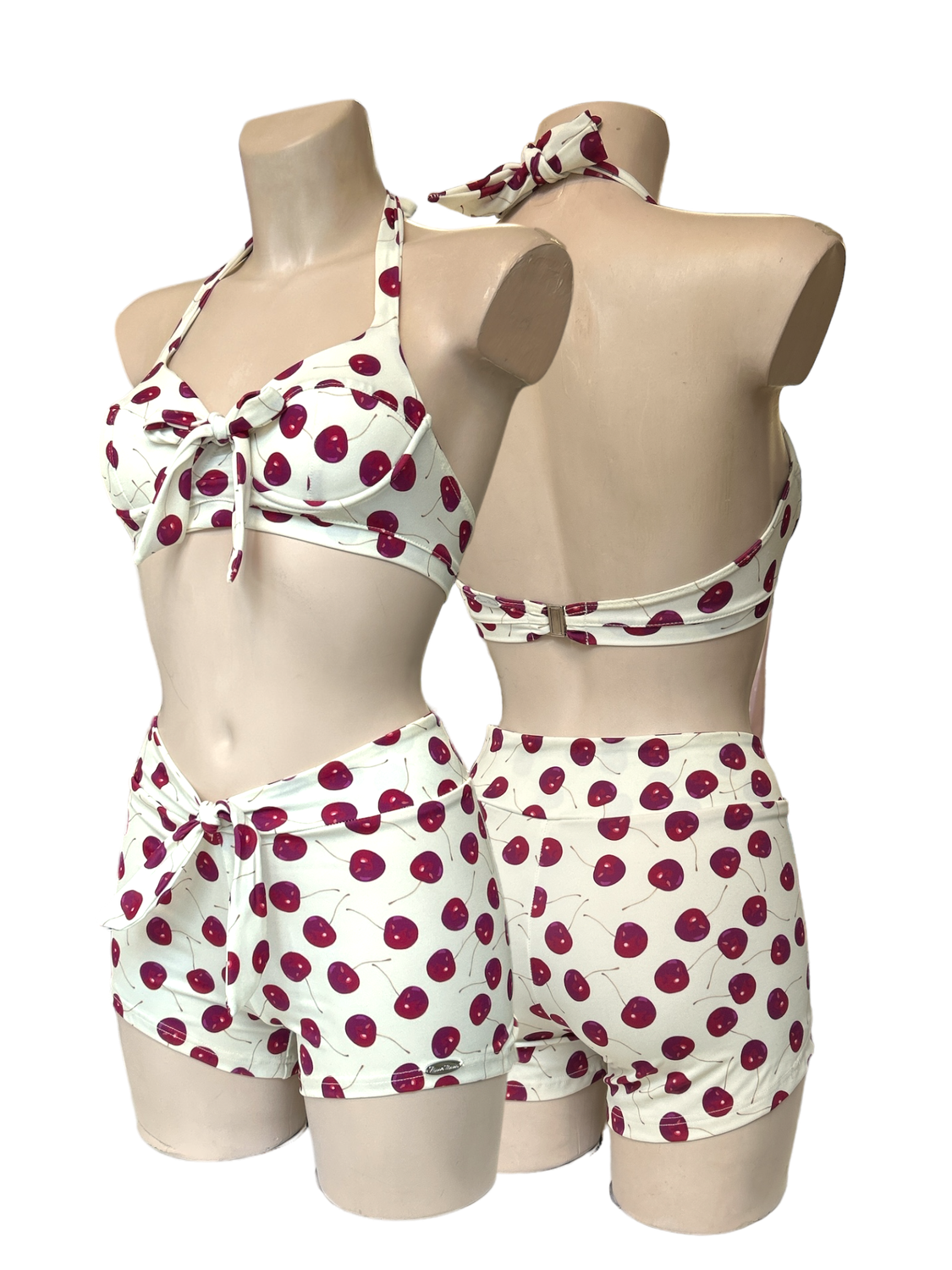 Bikini Barbara red  cherries print