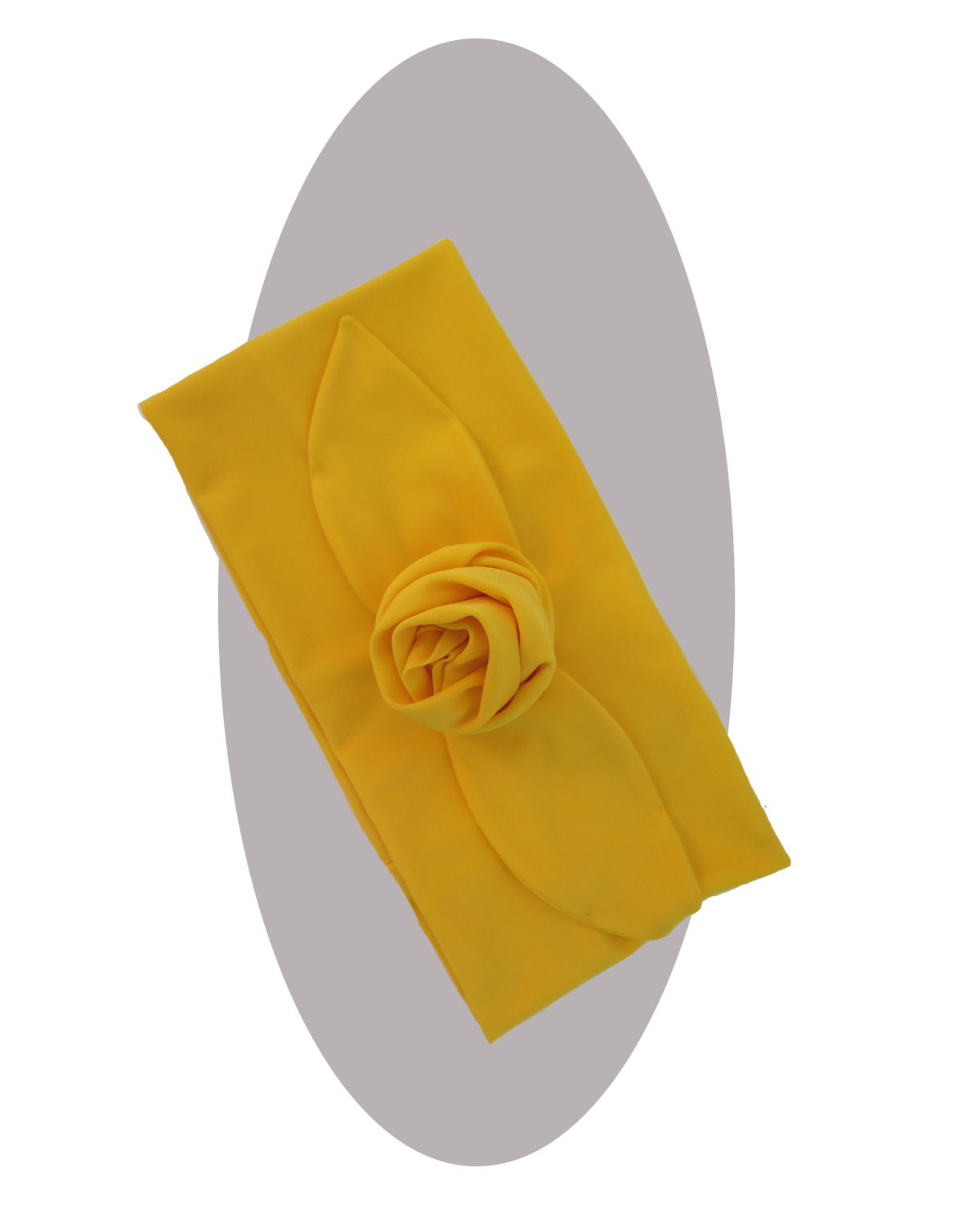 Headband with large rose |mais yellow