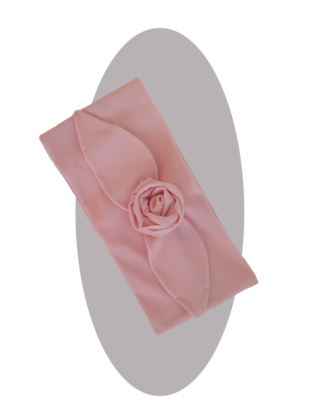 Headband with large rose |pink