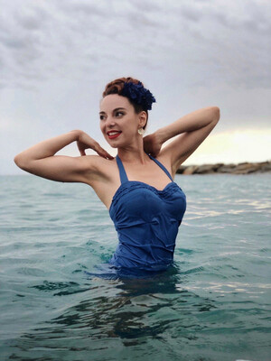 Bathing suit Elsa, royal blue