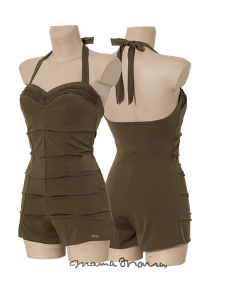 Bathing suit Mae, safari green