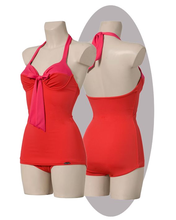 Bathing suit Bella, red/fresia