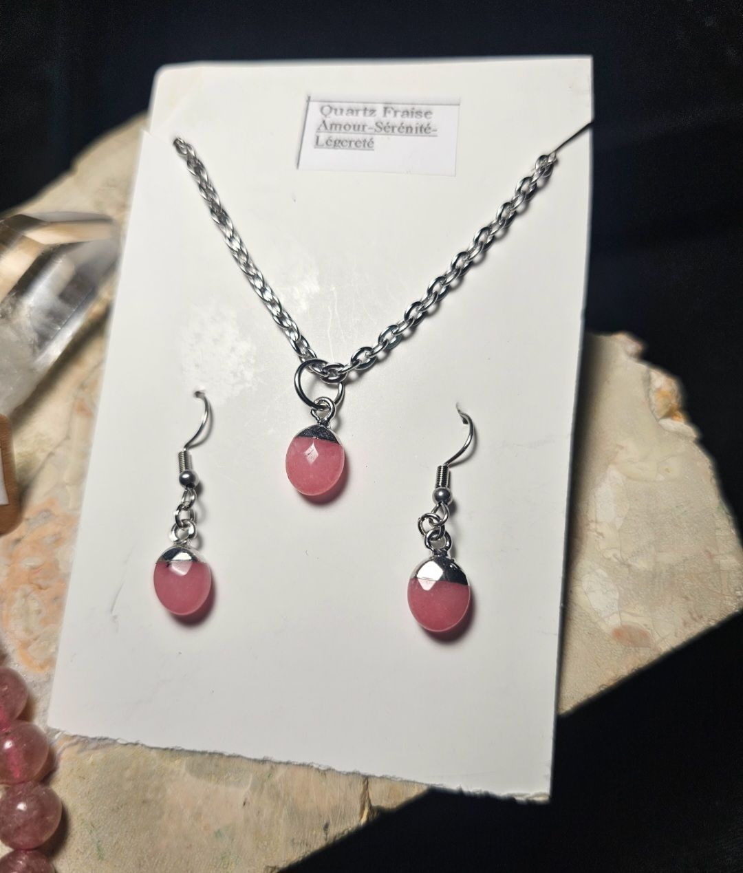Ensemble quartz fraise