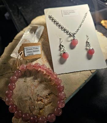Ensemble quartz fraise