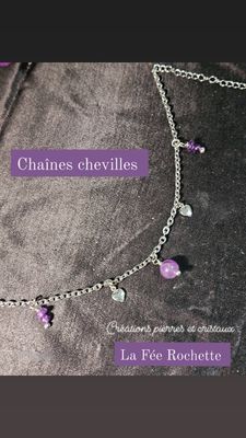 Chaîne cheville améthyste