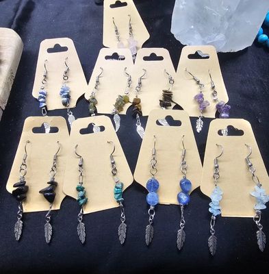 Boucles doreilles pierres