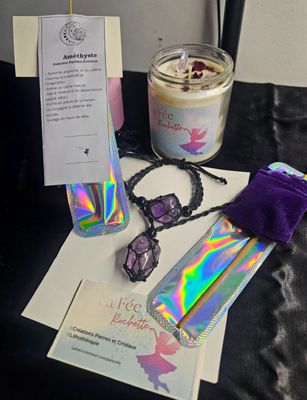 Trio Améthyste +bougie