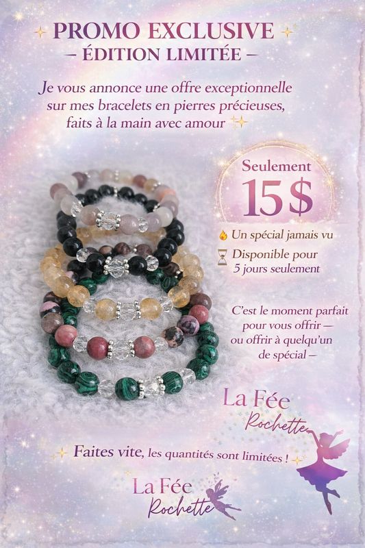 Promotion Bracelets a 15.00$ un temp limitée !