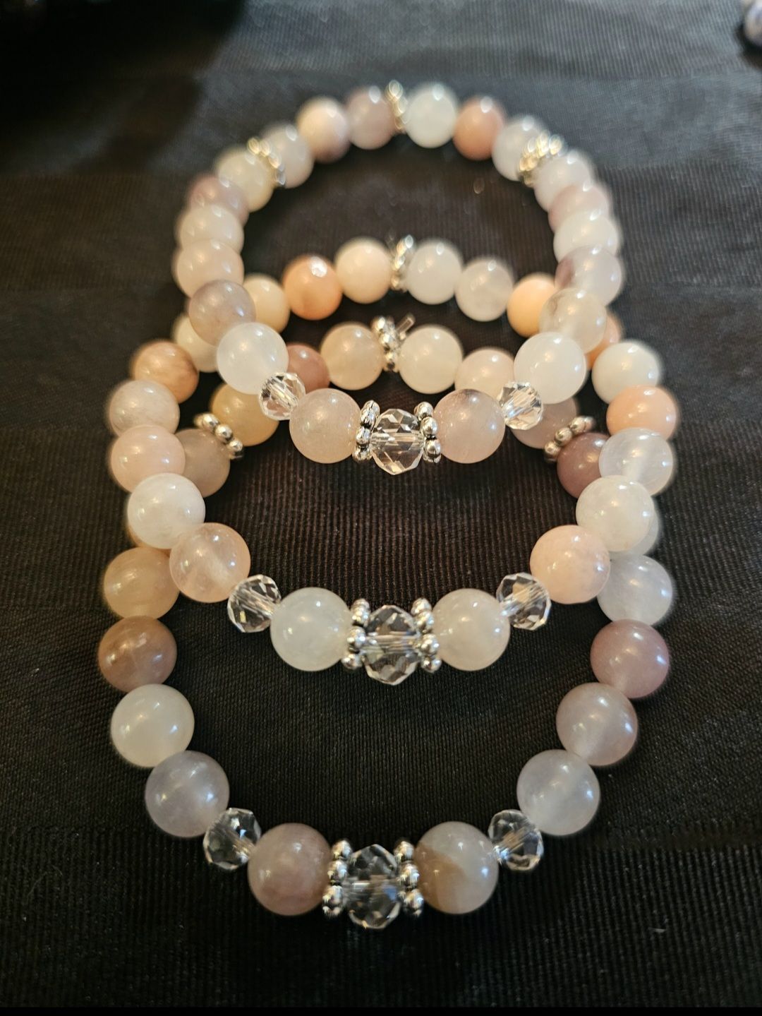 Aventurine rose et cristal