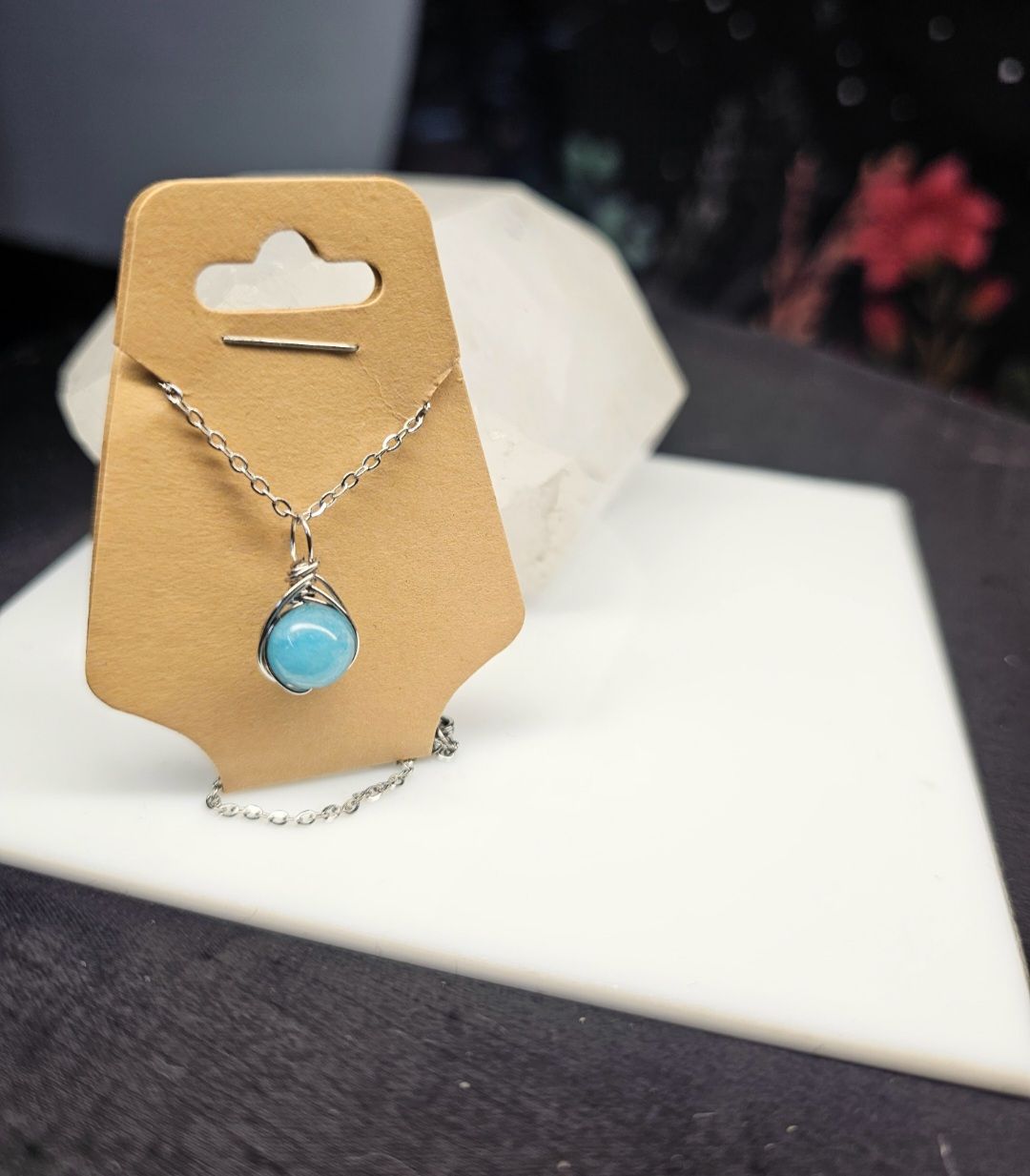 Pendentif aigue-marine