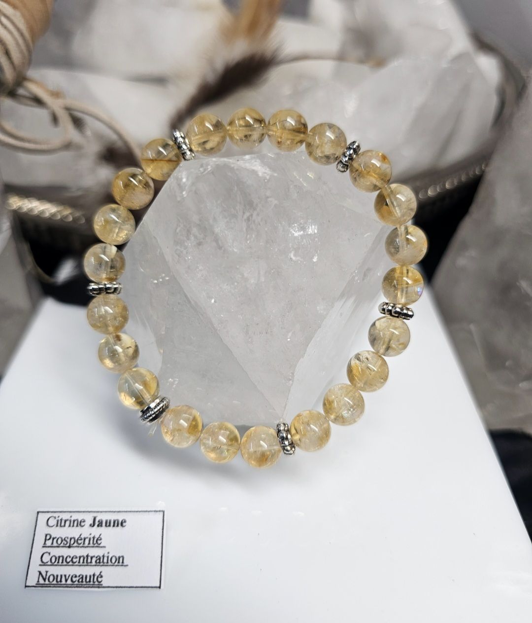 Bracelet citrine jaune