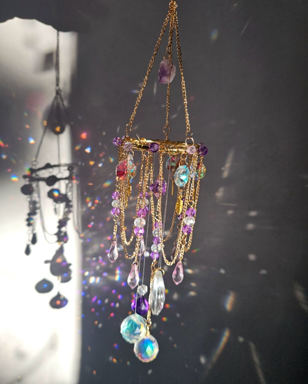 Mini lustre des Fées violet