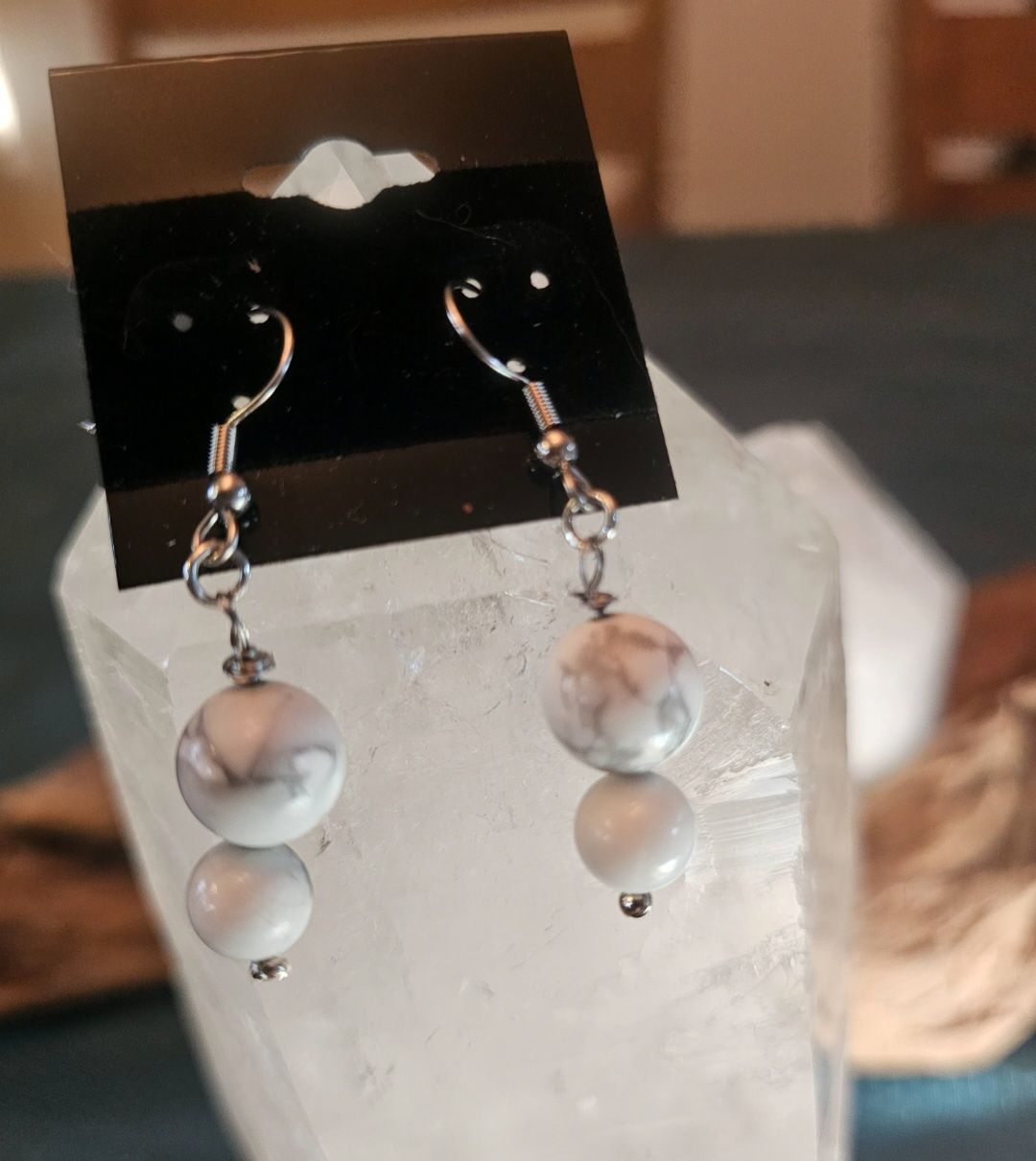 Boucles d'oreilles Howlite