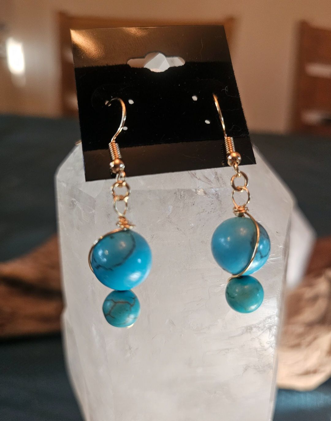 Boucles d'oreilles la turquoise
