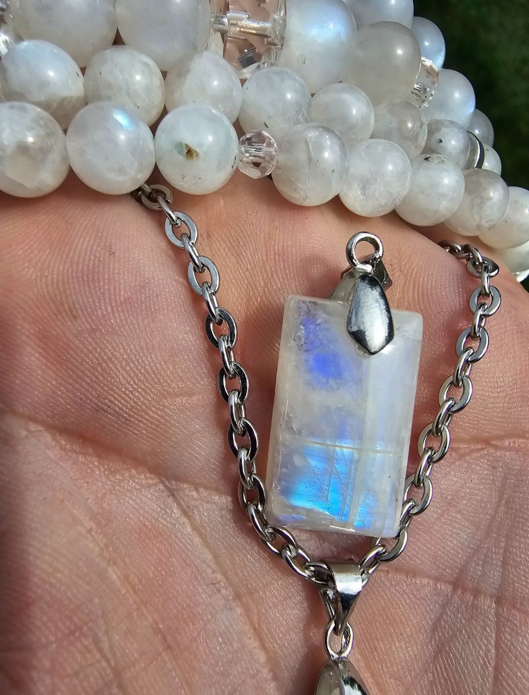 Pendentif pierre de lune