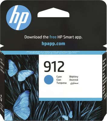 HP 912 Ciano [3YL77AE] Cartuccia di inchiostro originale per stampante Officejet 8010, 8012, 8013, 8014, 8015, Pro 8020e, 8022, 8023, 8024, 8025