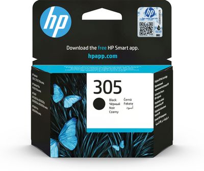 HP 3YM61AE Cartuccia di inchiostro nero originale 305 per stampante HP Deskjet 2320, 2710, 2720, 2721, 2720e, 2721e, 2722, 2723, 2723e, 2724, 2810e, 2820e, 2821e, 2822e, 2823e, 4110e, 4130e, 4220