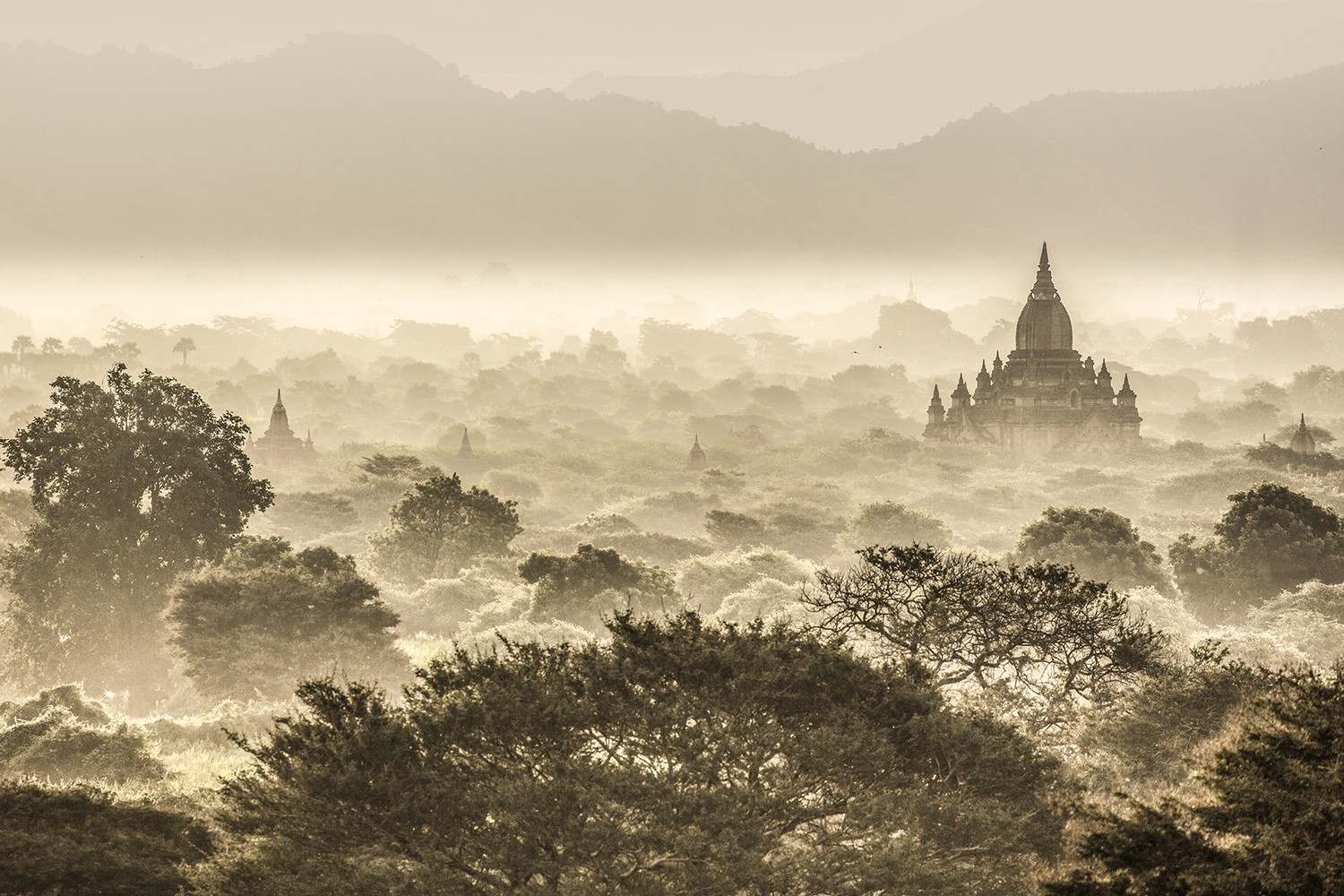 Dans la brume de Bagan - Myanmar 2017