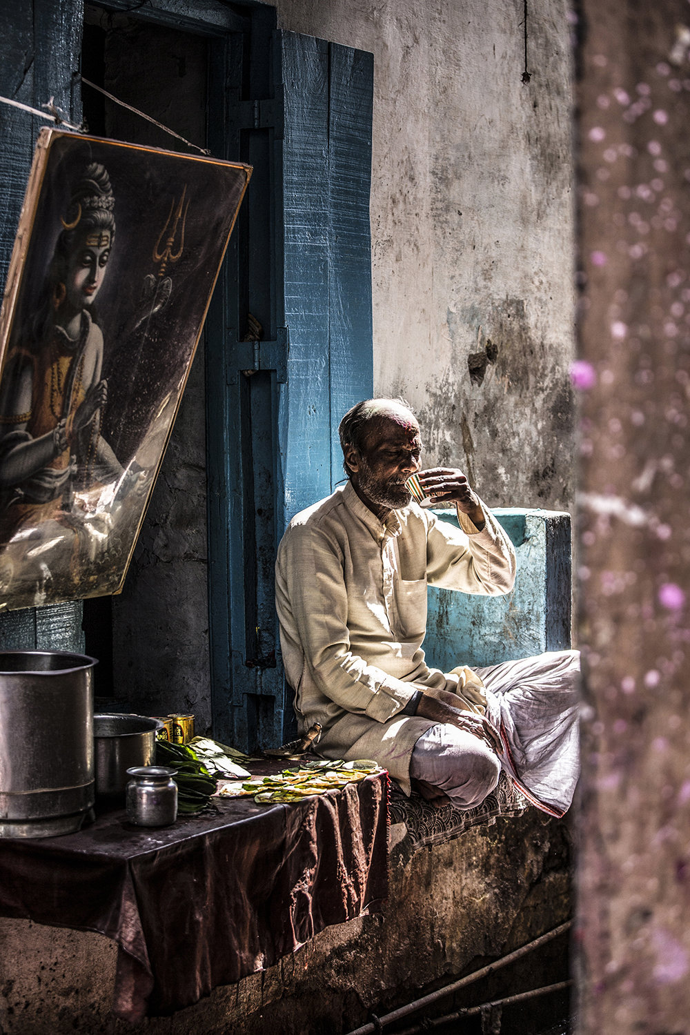 Un thé en ville - Vrindavan - Inde 2018