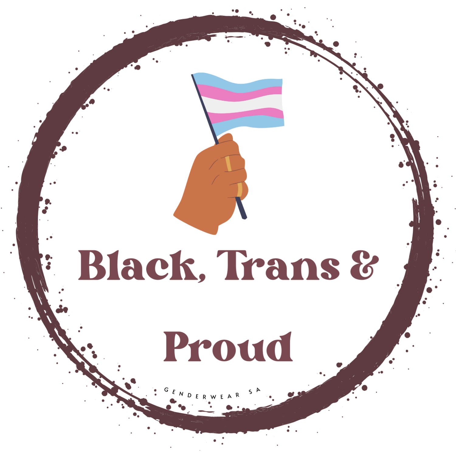 Black, Trans &amp; Proud Sticker