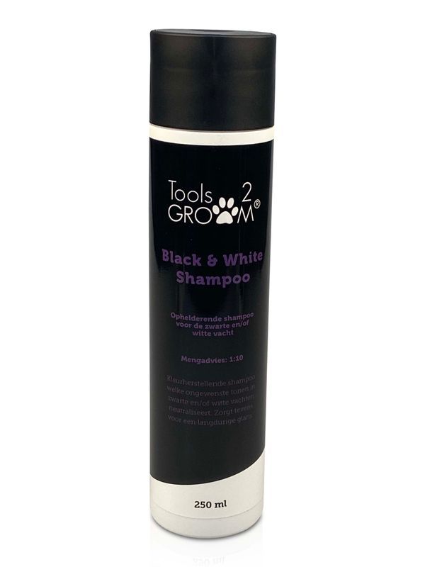 Tools-2-Groom Black &amp; White Shampoo – Voor zwarte en witte honden, neutraliseert ongewenste tinten