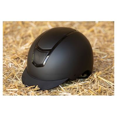 "Harry’s Horse Veiligheidscap Matterhorn Mat – matte paardrijcap in zwart met ventilatie"